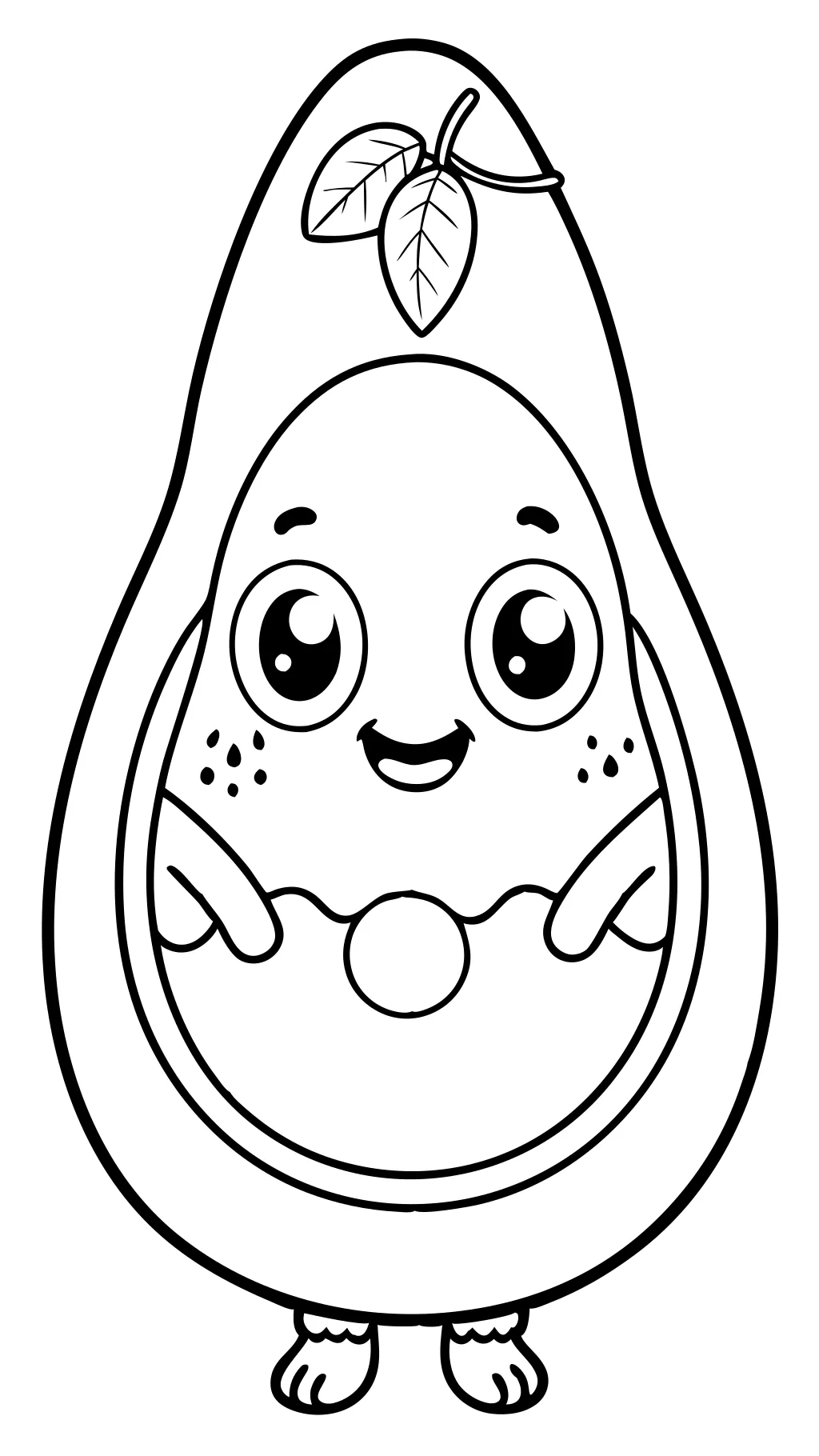 avocado coloring pages